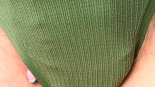 Bold Masturbation of a Large MILF. Huge Thighs of Wife