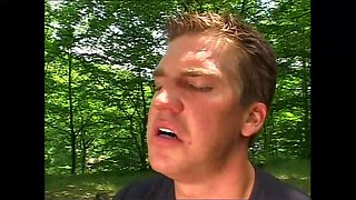 Beautiful Redhead MILF Fucked in the Woods and Cummed on Pussy by Big Cock