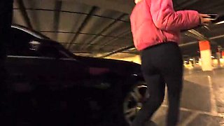 Teen Addy Broke Sucks Stranger's Dick in Car and Takes Cum in Mouth