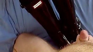 10 Cumshots on Hunter Boots (compilation)