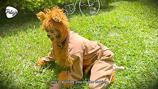 Unapproachable Lioness's lesbian wrestling sex