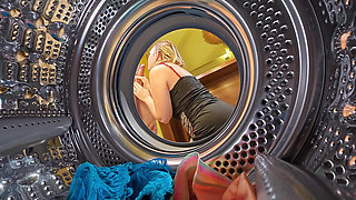 Anal Pounding with My Head in the Washing Machine!!