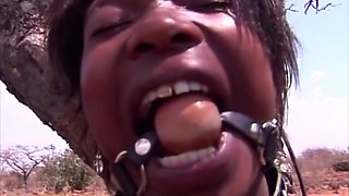 Black African MILF Sucking Her White Boss Dick In Outdoor Hardcore BDSM Fuck