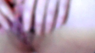 Girlfriend Pees with Spread Pussy in Close up