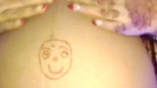 Pregnant Lady Play with Boobs and Big Belly.