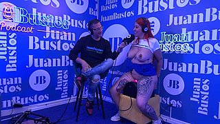 Andrea Pardo cums 5 times! in a row on the sex machine at Juan Bustos Podcast