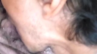 Giving a Rich Ass and Pussy Blowjob to My Fat, Slutty and Hairy Wife