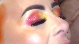 Hot and Curvy Chicks From the UK Adore Joyning a Bukkake Party