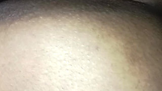 I pushed my wife onto the bed and grabbed her hips and squeezed them.