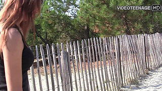 Cute 18 Year Brunette Naked at Beach