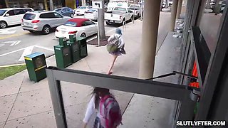 Lp officer rolls up Emily Rights legs and screws her stupid!