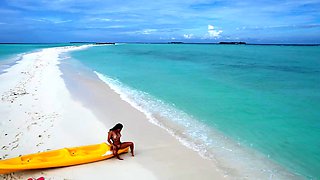 Massive juggs brunette fatty strips and jerks solo