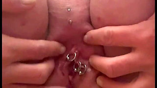 Squirting Pee Strong Stream After Orgasm by Rubbing My Pierced Clit