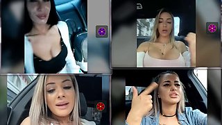 Mv458 funny 4 cam girls in the same car same time