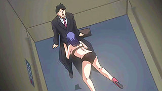 ''The Boss and the Secret Desires'' Trapped Together in a Broken Elevator - Hentai Sex Anime, ENG Sub