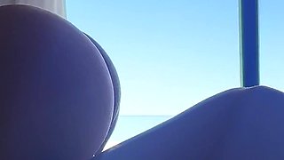 BEACH ADVENTURE. perfect tits & big ass exposed in public gets fucked after topless .mp4