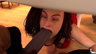 Hot Wife Suck off Her Husbands New Boss During a Meeting.