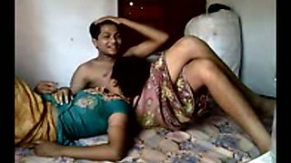 Sweet amateur Desi girl chilling with her boyfriend on bed