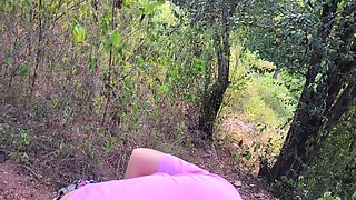 Latina Teen Gives a Blowjob in the Woods