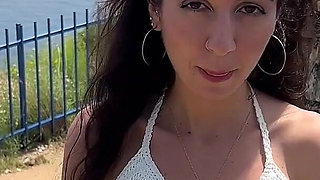 Public Dick Flashing - Girl Help Me to Cum in Mountains