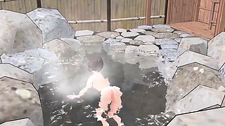 Toyota Nono Anime girl in Hot Springs.