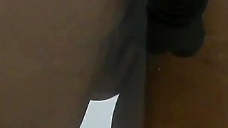 Real amateur wife practice banged with two different dildos - perfect ass