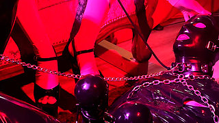 Rubber & Ava Fetishart Give Perv a Latex Footjob Part 1