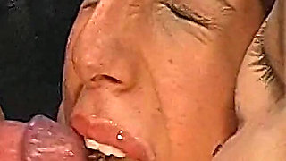 Vintage Facial Cum Licking, Cum Swapping and Swallowing Babes