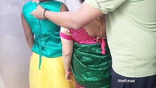 Indian Desi Threesome with Neelimaa - Big Ass, Homemade Group Sex