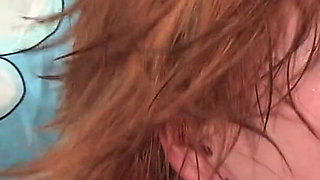 Extreme intensive deepthroat gagging and face fuck for teen redhead