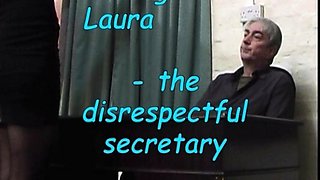 Paddling Laura - the disrespectful secretary