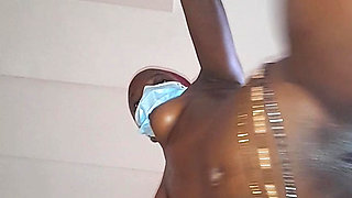 Fat Juicy Pussy in Your Face -ebony Masked Lady Grinds Wet and Oiled