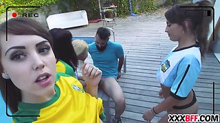 Soccer fans toying and hardcore