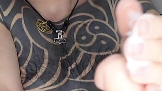 Bald Guy Taking Huge Dildo in the Ass in the Bathroom