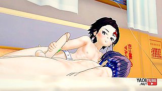 Demon Slayer Hentai - Tanjiro Handjob To Inosuke With Car Toon