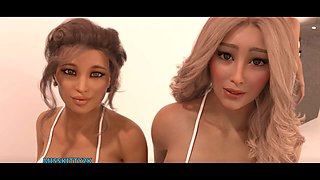 Tsunade hentai visuals featuring Misskitty2k in an animated summer fantasy