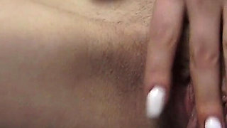 Blond Skinny Small Tits Bunny Masturbate on Toilet While Smoking