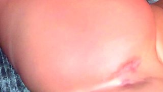 Glam blonde ass cumshot after hardcore anal