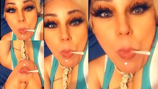 Asherah's naughty tease with her plump curves
