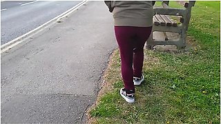 Public Wetting - And Spending A Whole Day In Pissy Leggings ;)