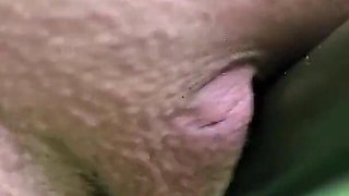 On the Bicycle Bouncing Boobs and Rubbing My Big Clit with Fun