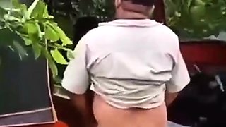 Mexican girl gets Creampie in golf cart