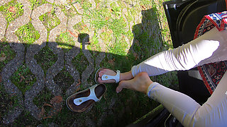 Birkenstock in Car