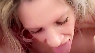 Mexicana blowjob with her big boobs