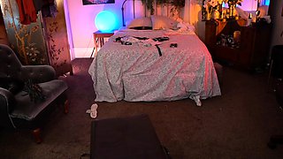 Blonde tight pussy babe solo toy fun in glamour masturbation