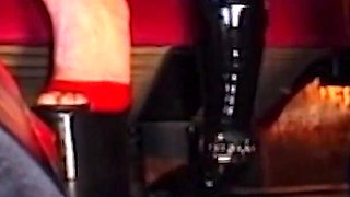 The Latex Maid Teaches Manners with Whips Restraints Peeing Anal Dildo