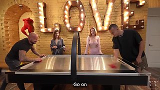 Winning Air Hockey Leads to Hardcore Fucking of Friend's Girlfriend