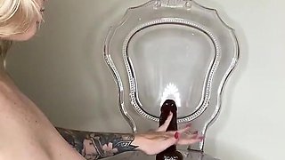 Watch Me Fuck My Pussy with a Big Black Cock Dildo