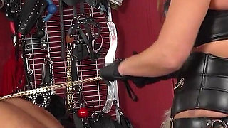 Caged Slave Comes During Ass Fucking
