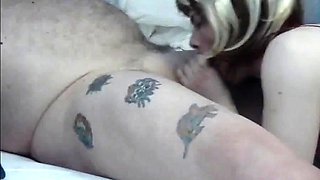 Amateur Crossdresser Couple Sucks Each Other